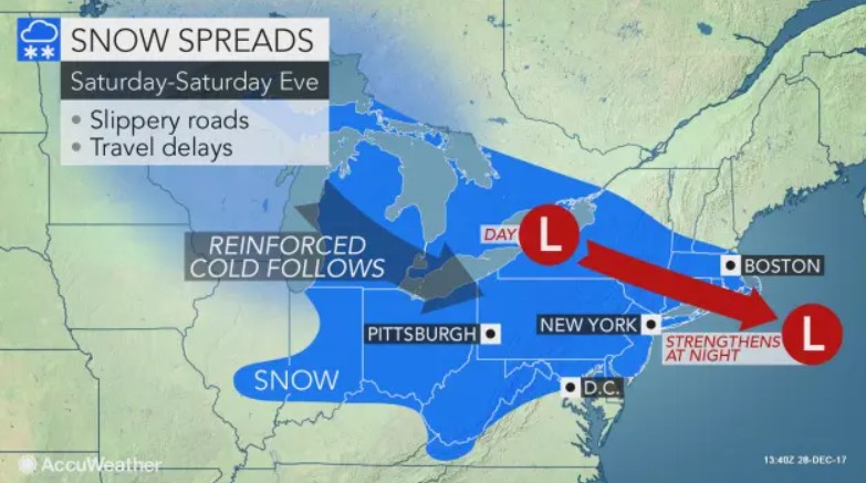 New Snowfall Projections Released For New Winter Storm Taking Aim On Northeast