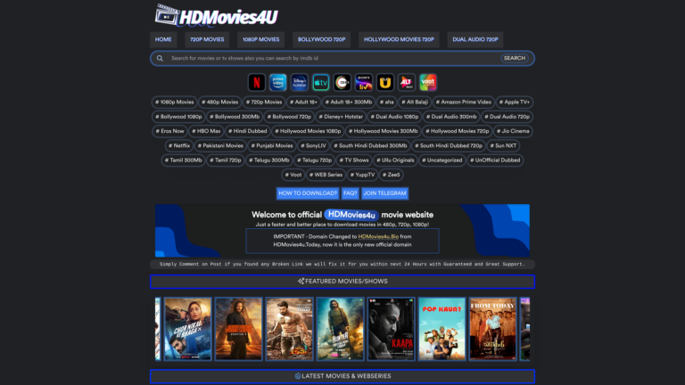 Hdmovies4u: Download The Latest Hindi Dubbed, English, And South Indian Films!